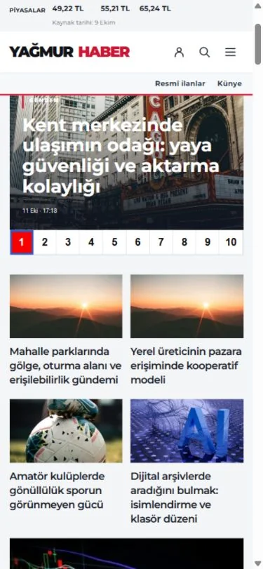 Yağmur Haber — Mobil yayın ekranını büyüt